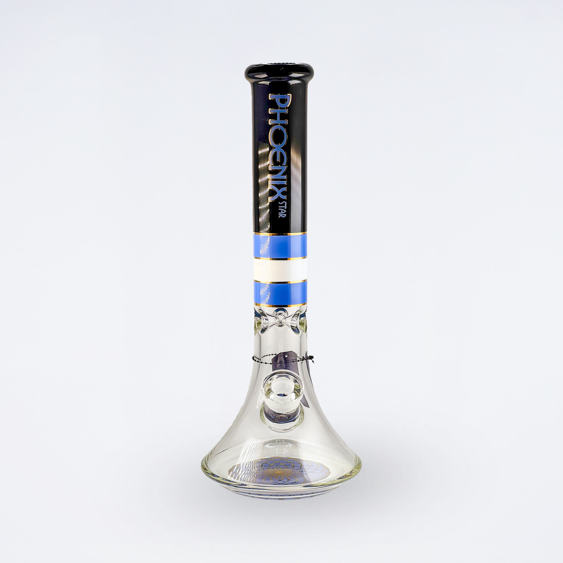 アームダウンステムビーカーボング-ブルー　PHOENIX STAR